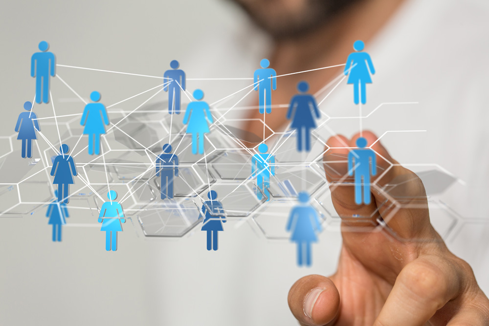 An image depicting a network of people