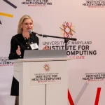 Speaker at the UM-IHC second anniversary ribbon cutting ceremony