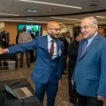 Pratyush Tiwary and Marc Elrich at the UM-IHC second anniversary ribbon cutting ceremony