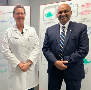 Cheri Hendrix (left) and Amitabh Varshney