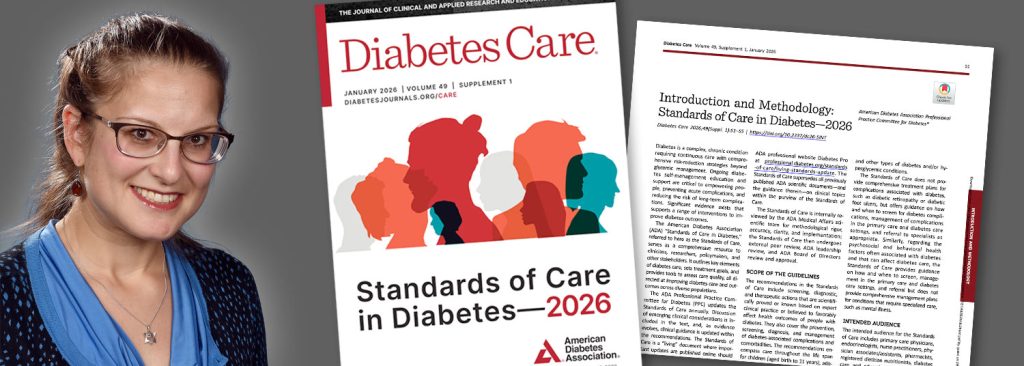 an image of Rozalina McCoy and the Diabetes Care guidelines