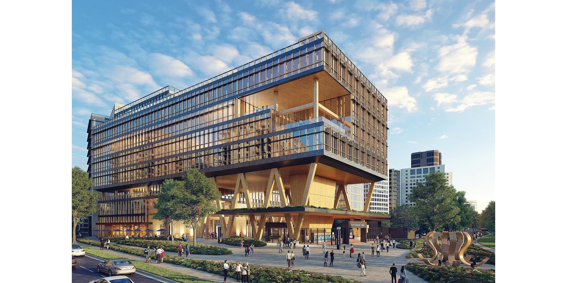 An image of a conceptual vision for life science building