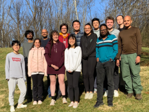 Pratyush Tiwary (back row, second from left) and his research team