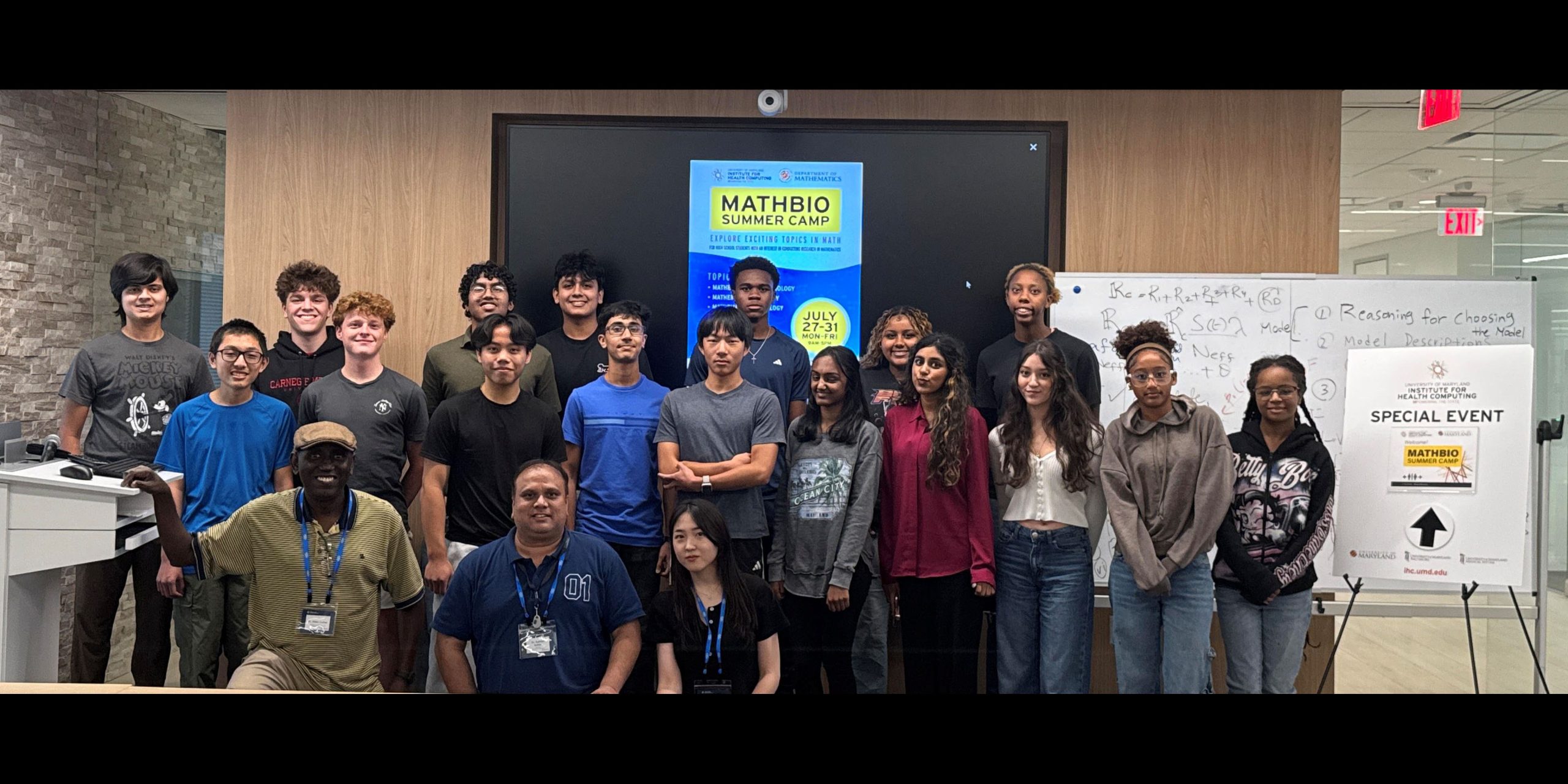 A photo of the MathBio camp